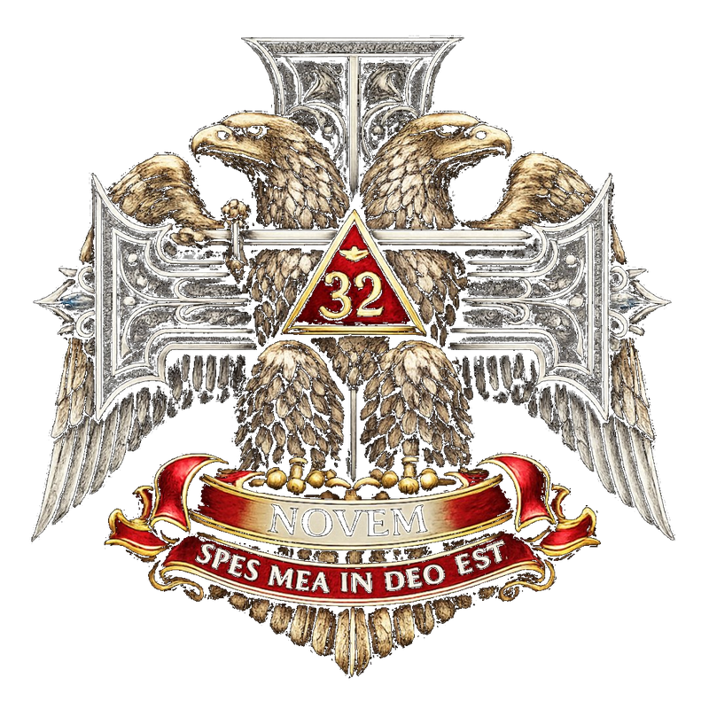 Ohio Consistory Seal: NOVEM Double-Headed Eagle